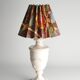 Neoclassical White Florentine Alabaster Table Lamp with Leaf Relief, Italy