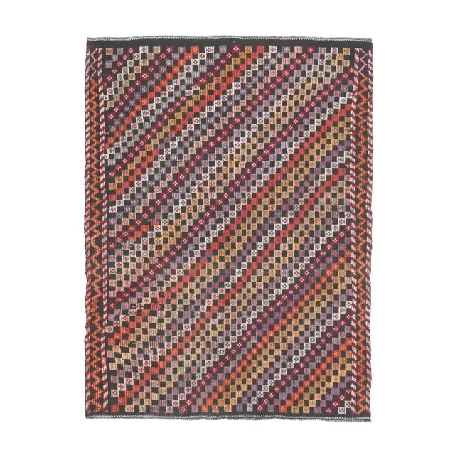 1970s vintage Turkish Oushak handmade wool cotton brown area rug 182x289