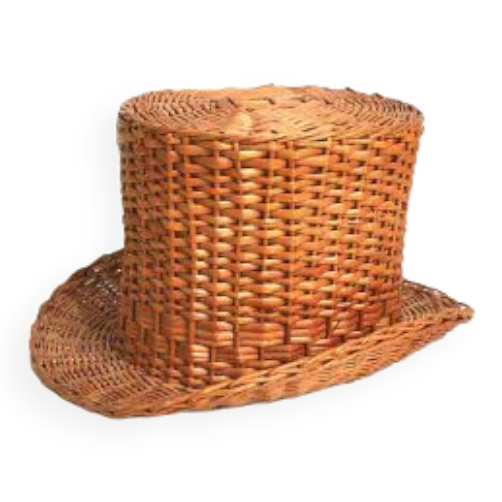 Top hat in rattan