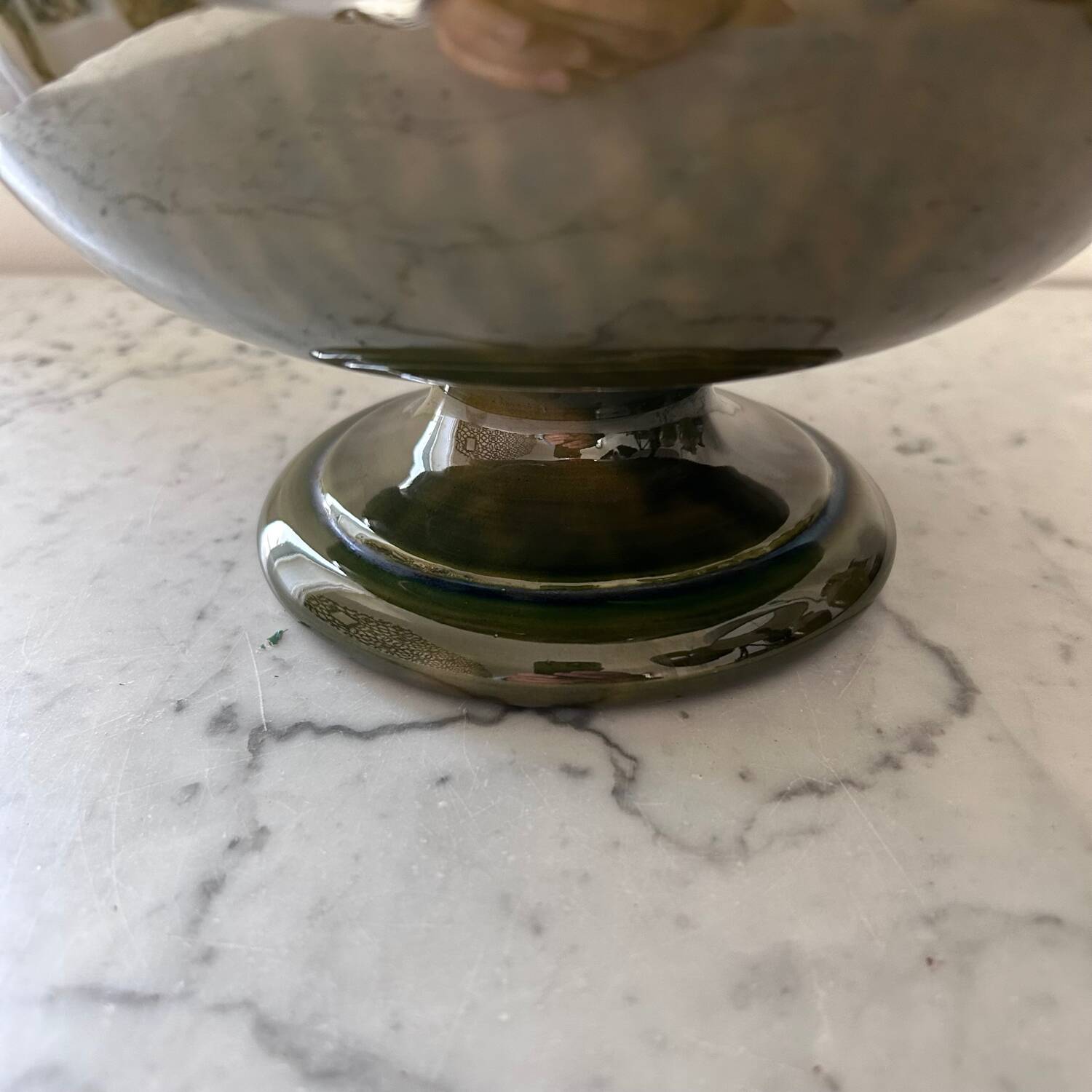 Large Provençal olive green soup tureen