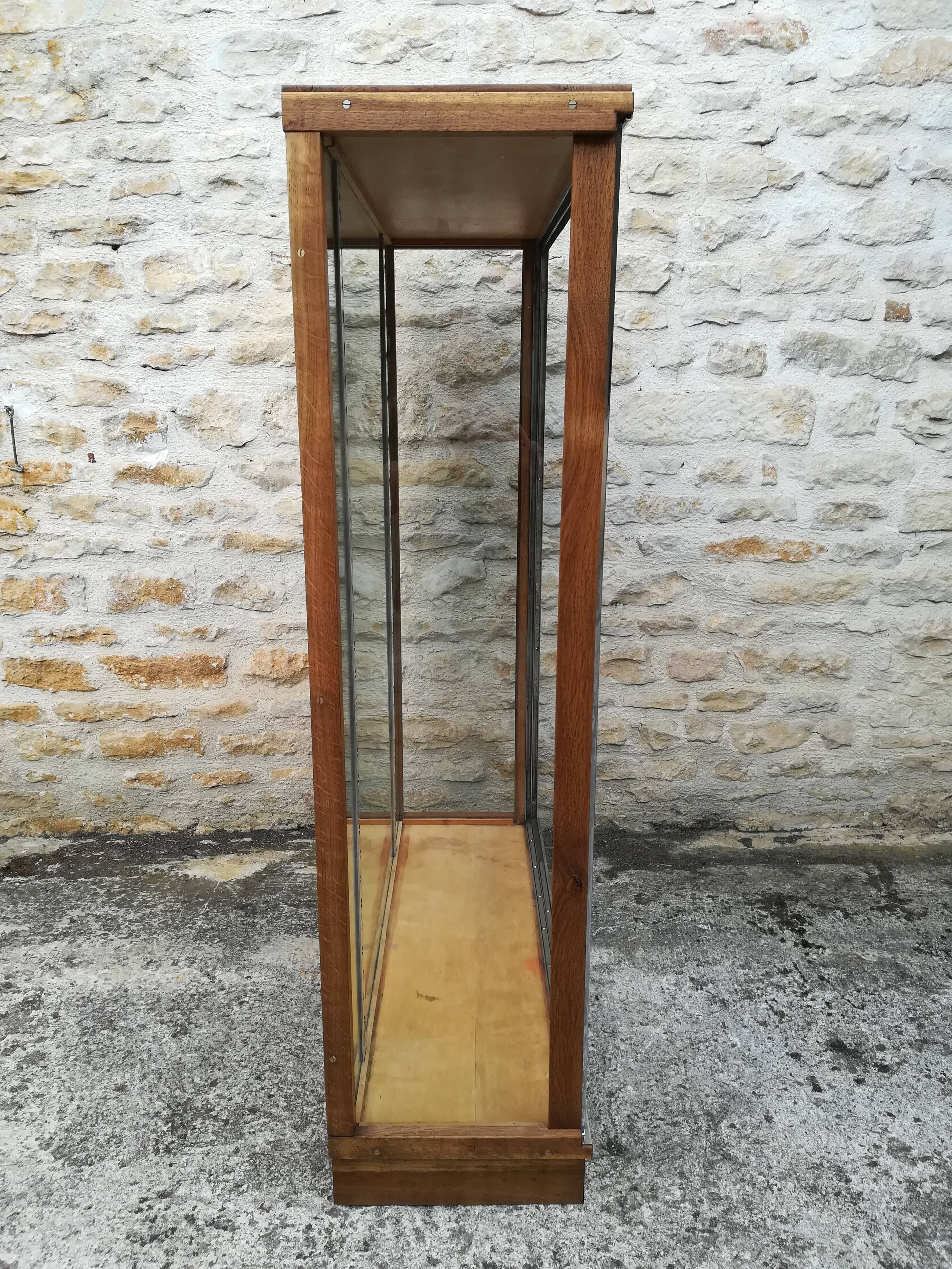 Chrome and wood metal showcase