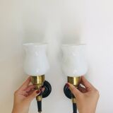 Pair of so-called flambeaux or torch sconces
