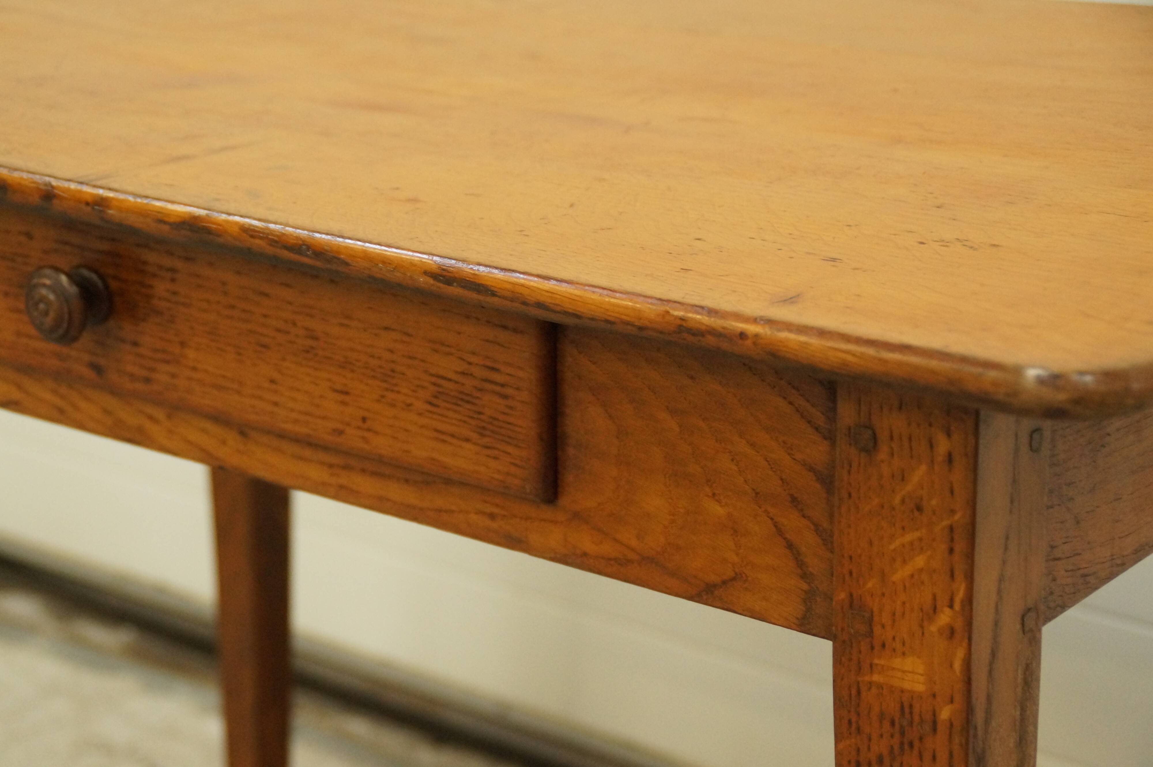 Old desk in chestnut side table