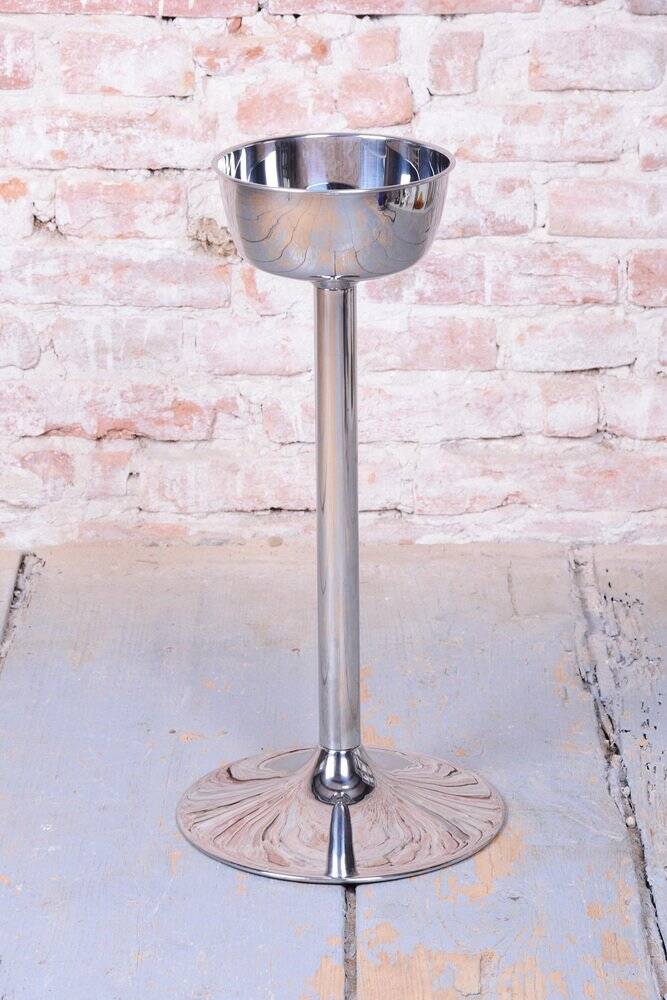 Bauhaus Pedestal in Metal, Czech, 1970s