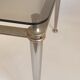 Steel coffee table and tempered glass 70s