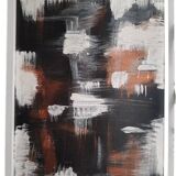 Hand painted canvas with metal frame