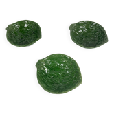 Set de 3 bols barbotine vert feuille artichaut vintage années 70