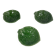 Set of 3 green leaf artichoke barbotine bowls vintage 70s