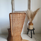 Rattan basket armchair