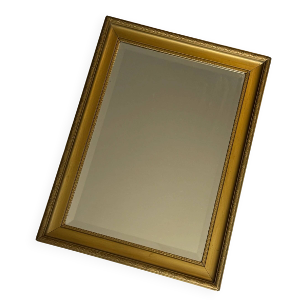 Grand miroir en bois doré vintage