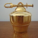 Sugar bowl and its vintage crab claw in gilded metal (2 hallmarks) vermeil or gold plated?