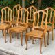 6 Louis XV caned chairs, Regency style