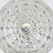 Peill & Putzer Large Round Op Art Glass Sconce, Wall Lamp, Flush Mount, Germany, 1970s