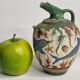 Ceramic vase, Ancient Cretan style, marine decoration with dolphins, 17 cm