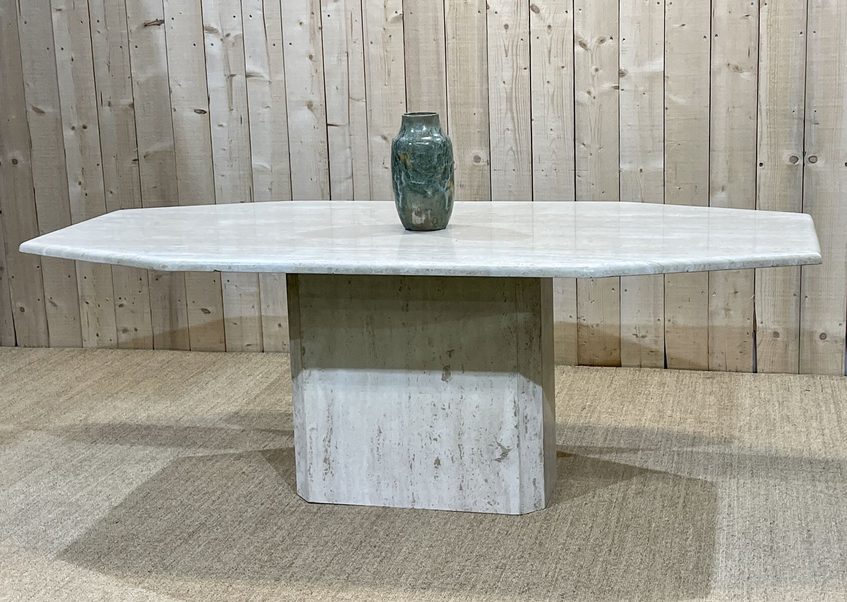 Travertine table from the 1970s from Roche Bobois