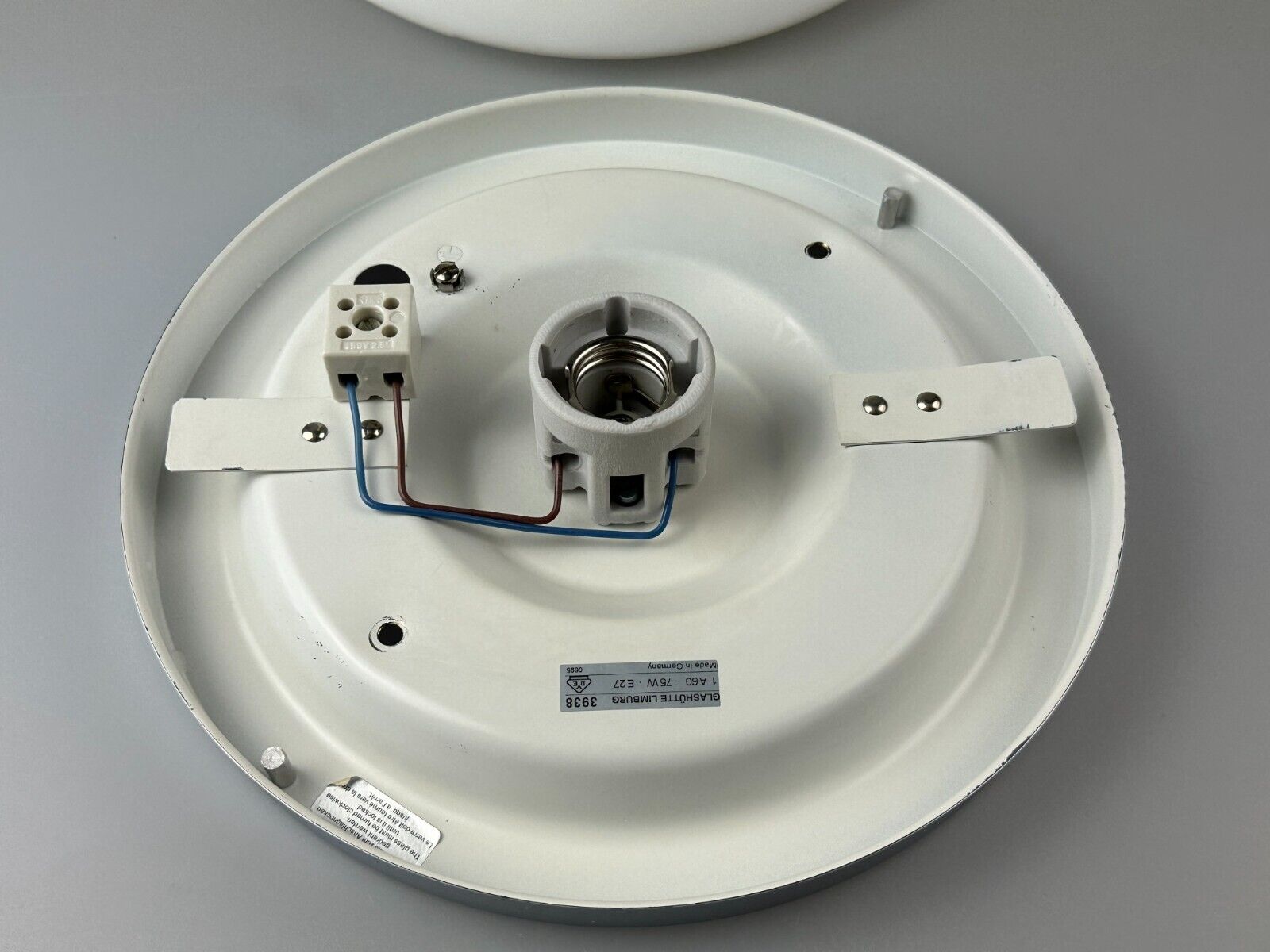 60s 70s ceiling lamp or wall lamp by Limburg Leuchten Germany glass chrome