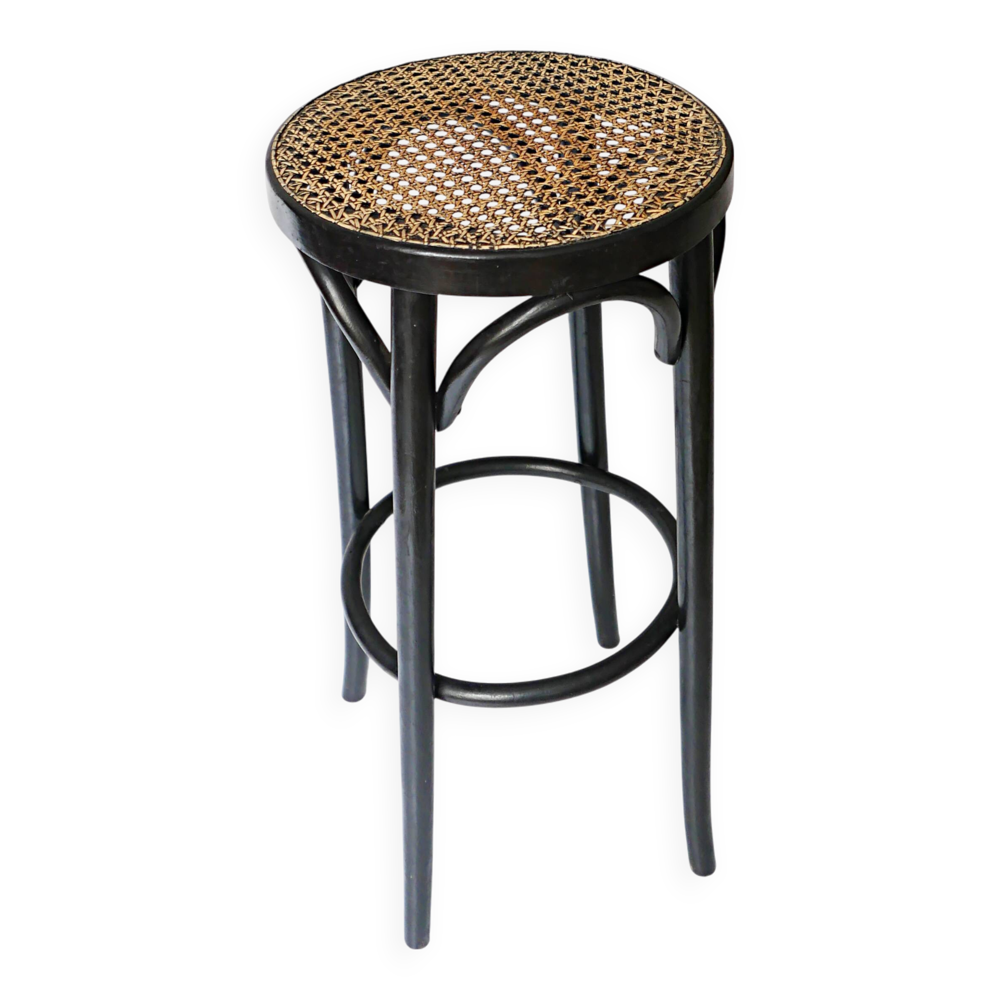 Vintage 1970s high bistro stool Bauhaus design
