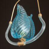 Lovely Blue Art Decò Barovier e Toso Pendant Light, 1930s