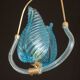 Lovely Blue Art Decò Barovier e Toso Pendant Light, 1930s