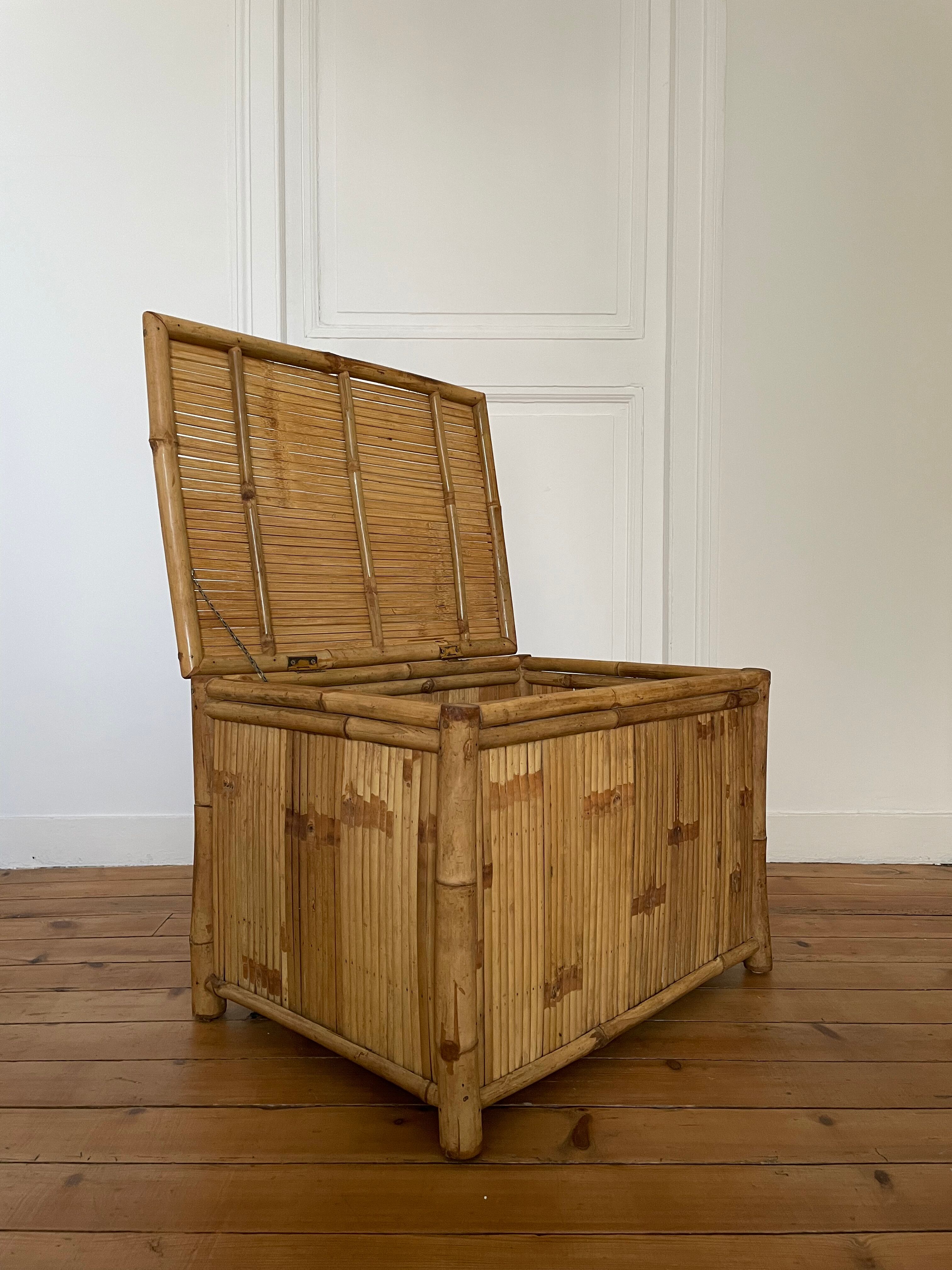 Bamboo storage chest, 1960