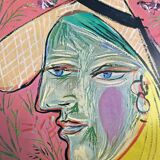 Pablo Picasso 1980 Large Vintage Offset Lithograph From A Painting