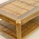 Vintage coffee table in wood and bamboo year 70