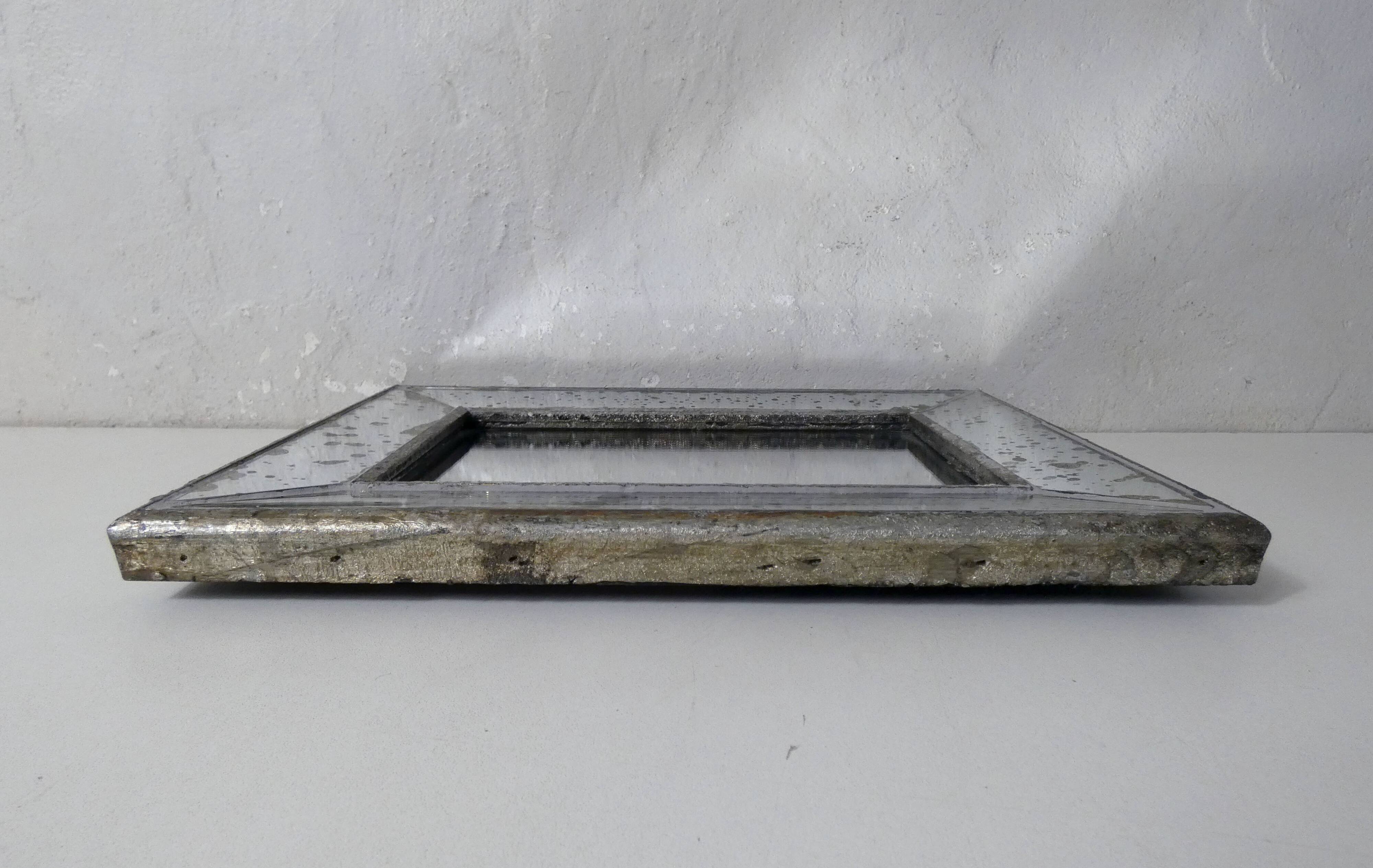 mercury glass mirror photo frame