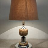 Living room lamp in onyx and chrome metal of the 70s