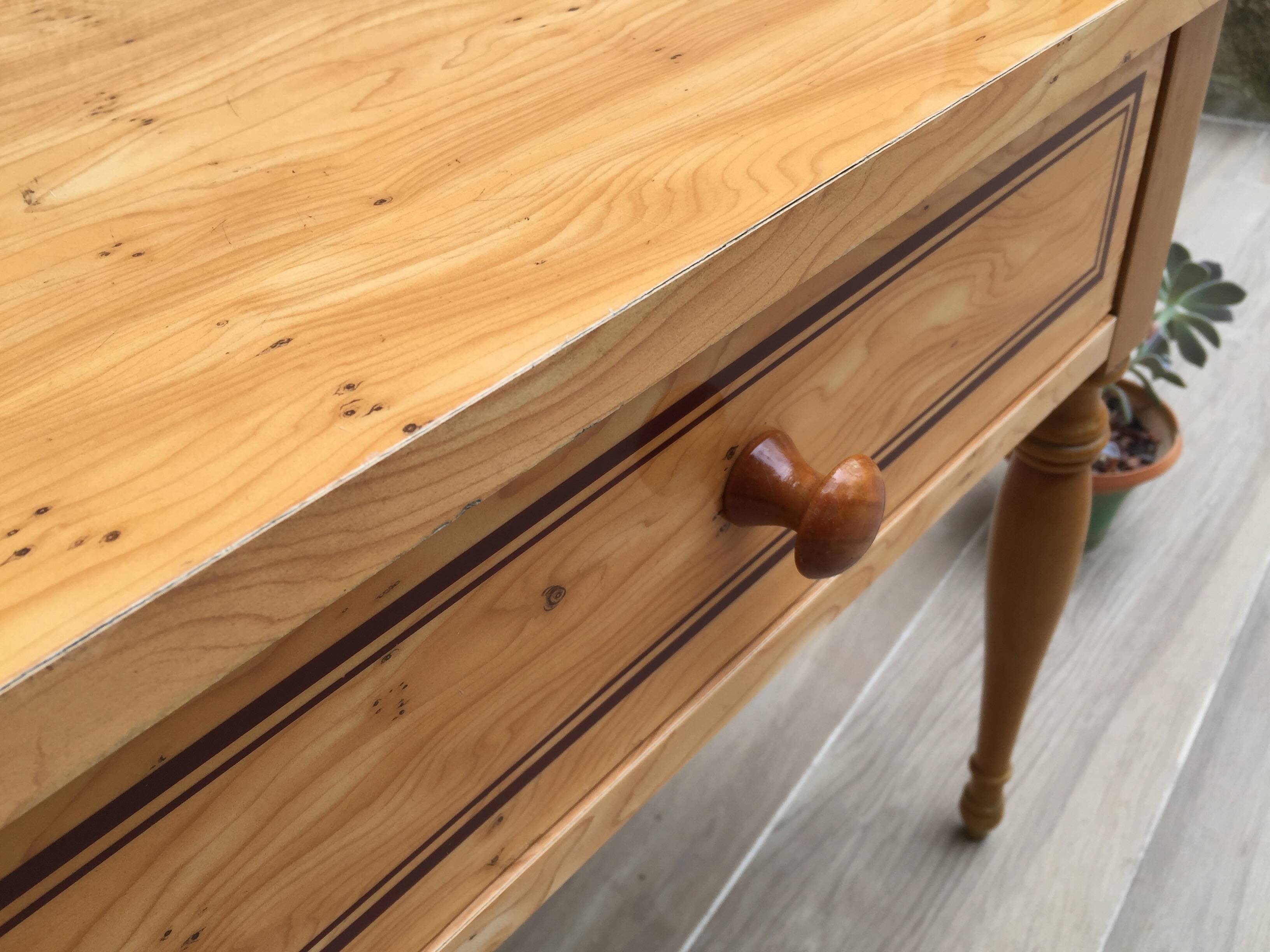 TABLE de Chevet VINTAGE Formica et Bois