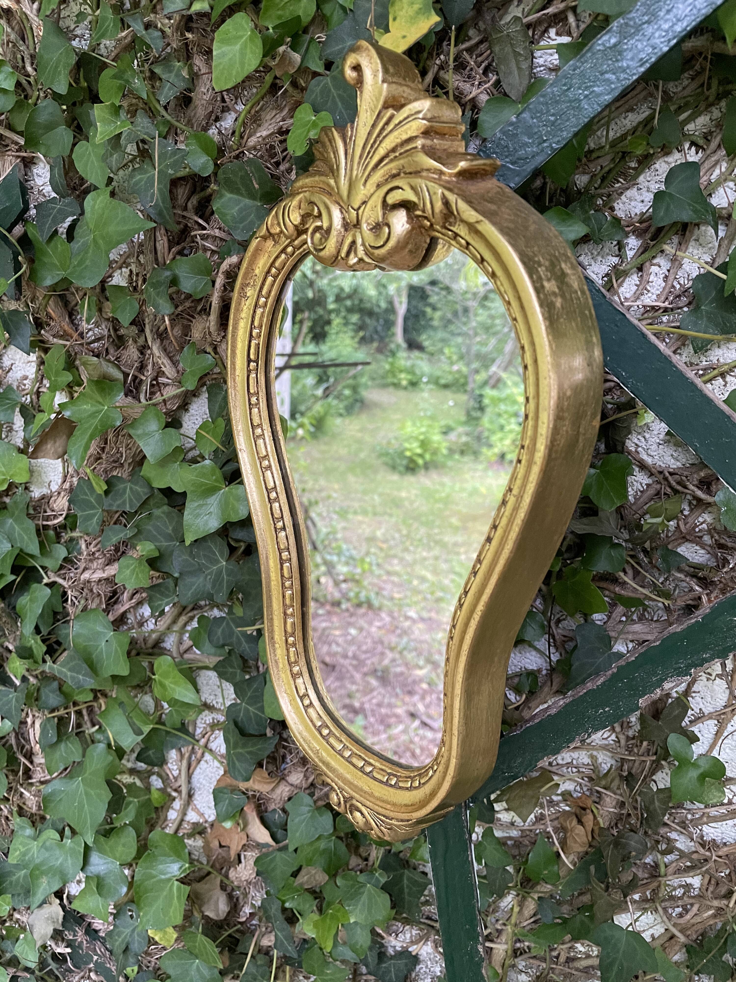 Vintage gold mirror 32 X 18cm