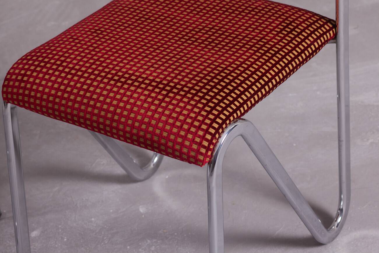 Vintage steel stacking chairs, Germany, 1980s, set of 4