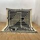 Handmade black and white Beni Ouraine Berber rug, size 150 x 250 cm