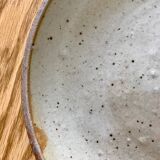 Assiette forme calot grès pyrité 21 cm vide poche bougie art de la table artisanal vintage rétro
