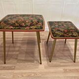 Pair of wooden tables, 1950s design.