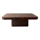 Table basse bar à tiroir en loupe d'orme, Maison Lancel 1970