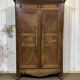 19th-century Breton wardrobe in oak and chestnut.