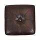 Vintage Square Pouf Brown Faux Leather Patchwork 40cm
