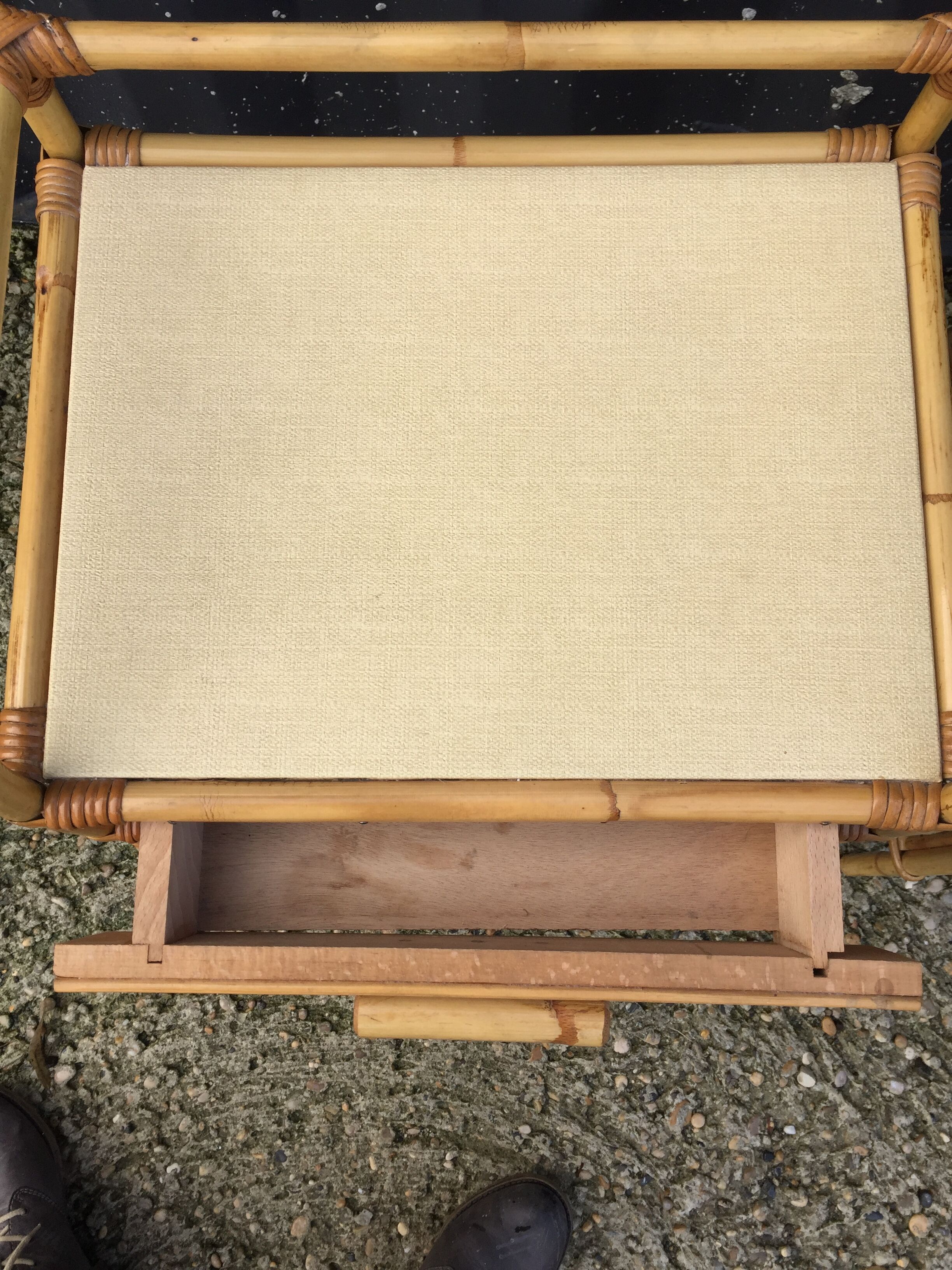 Pair of rattan nightstands 60s