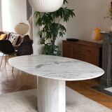 Table marble arabescato Italy vintage