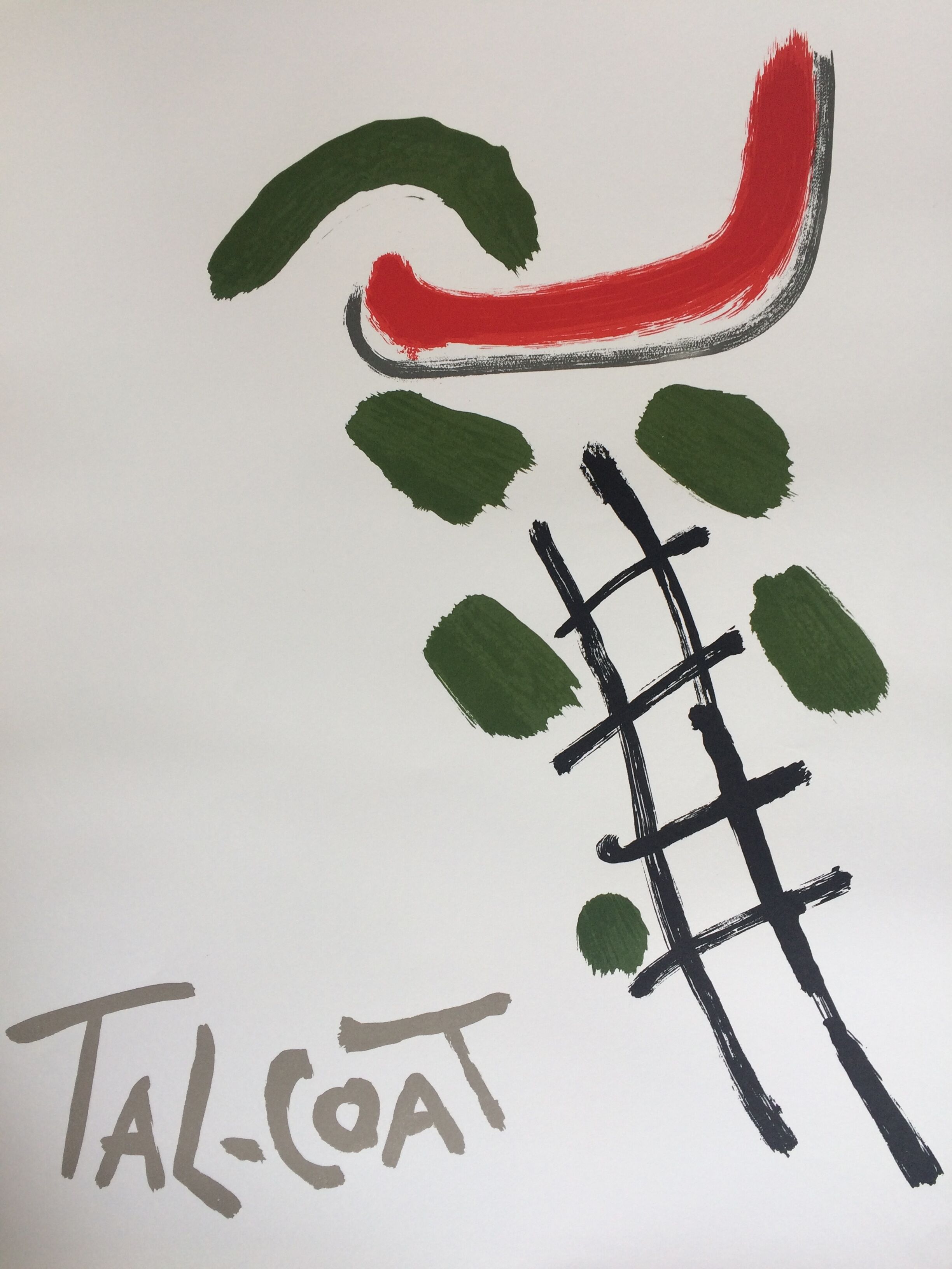 Pierre tal-coat, galerie maeght, 1959. poster made in original lithograph