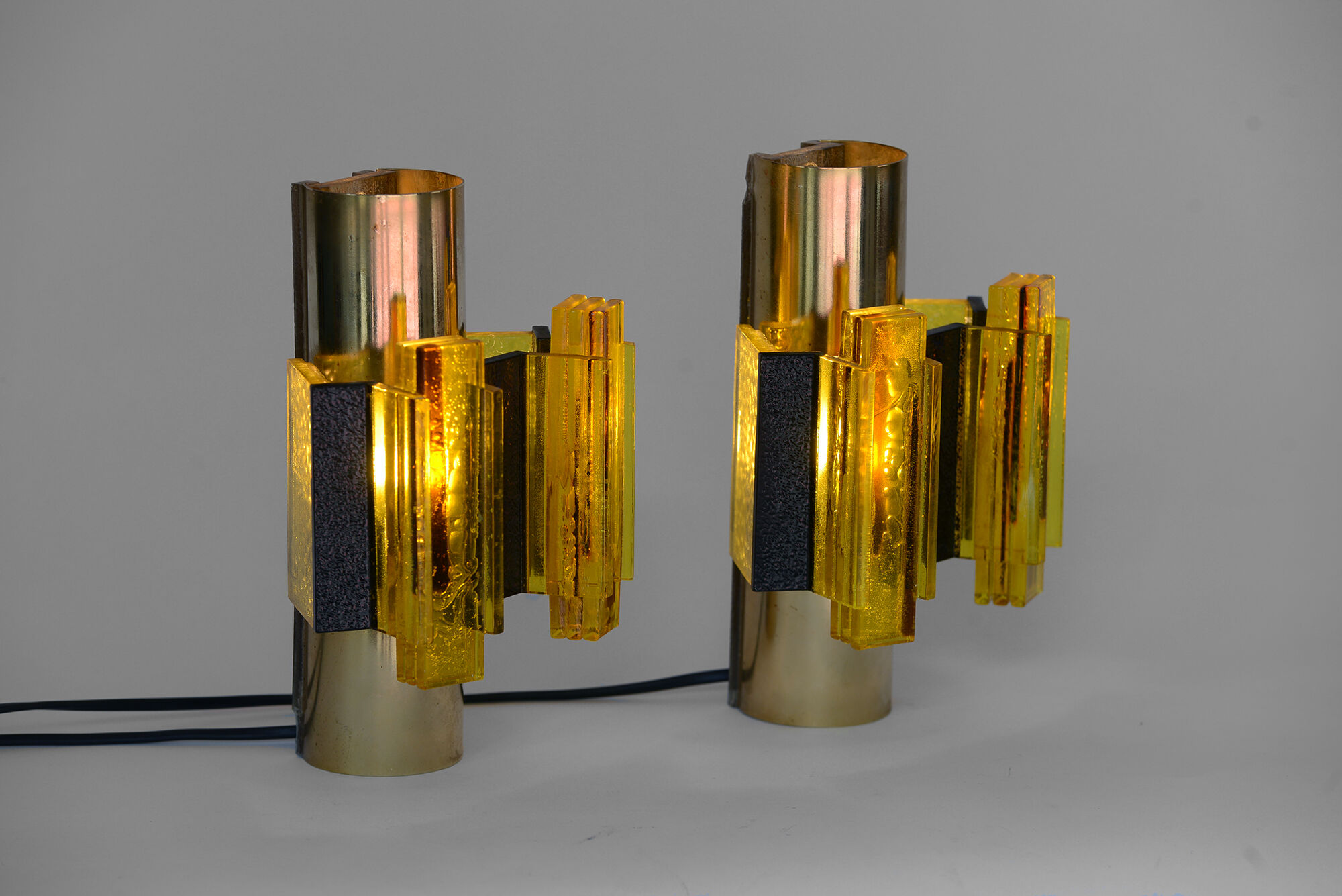 Pair of wall sconces by Claus Bolby for CEBO industries. Denmark 1960s