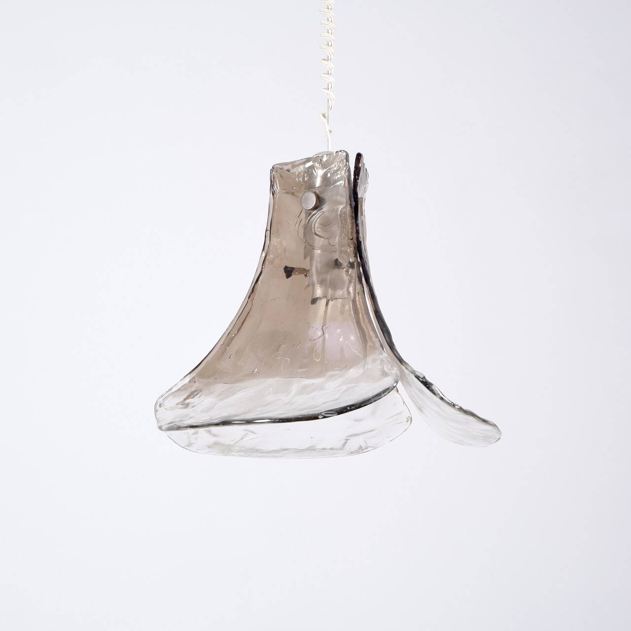 3 leafed murano glass pendant lamp by Carlo Nason for Mazzega