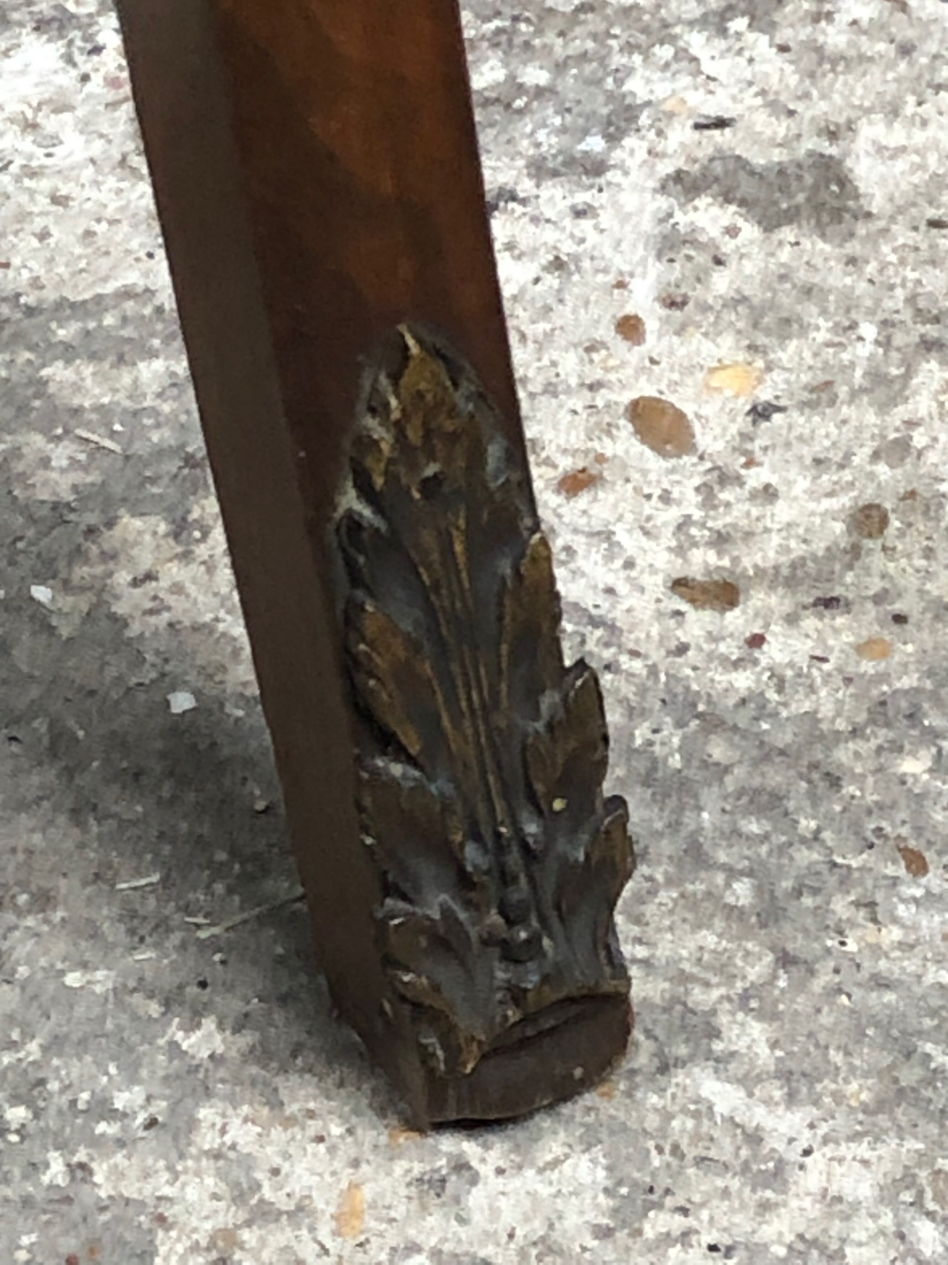 Louis XVI style side table in rosewood veneer decorated bronze