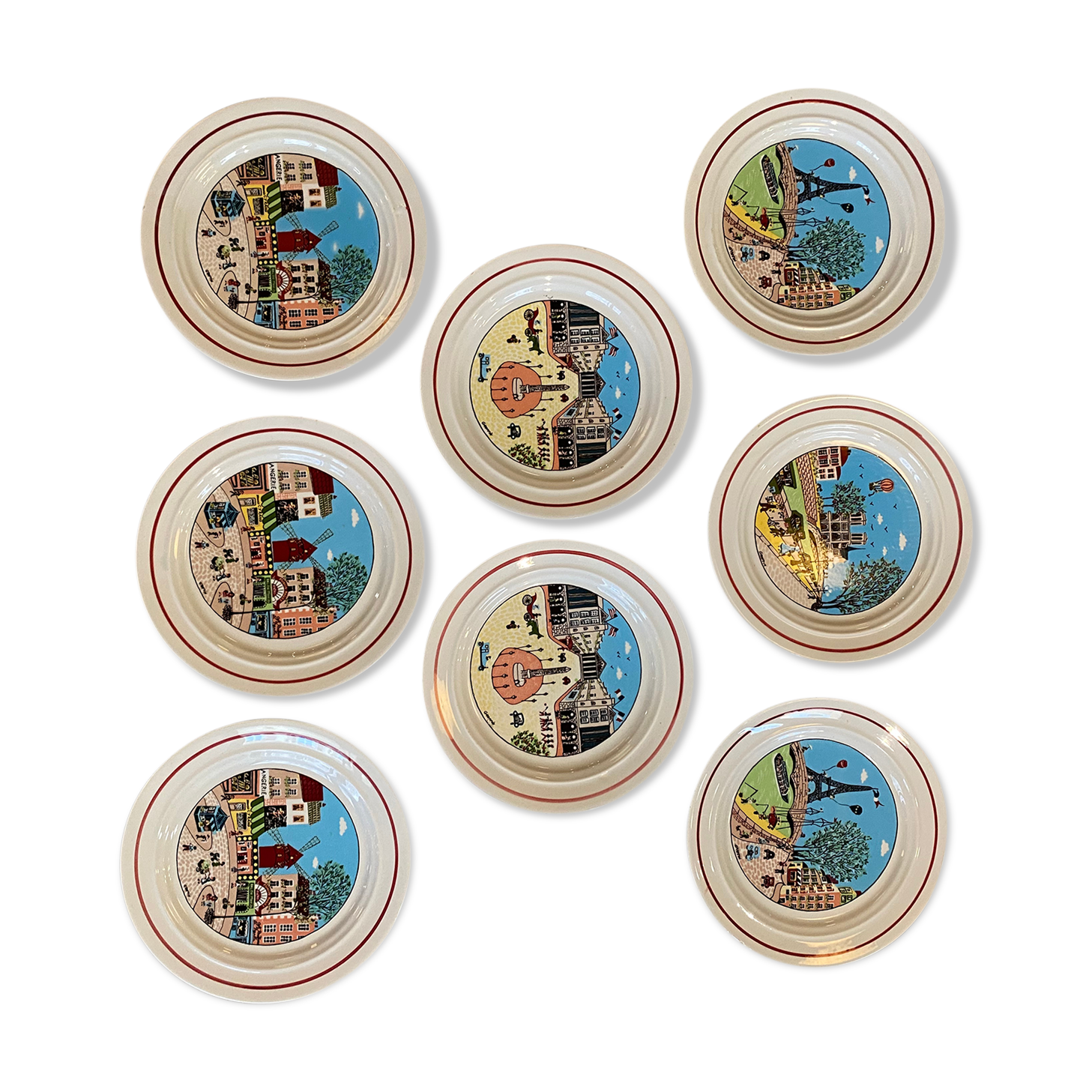 Set of plates Le Fouquet's Italy San Marciano Graffin