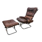 Armchair with footstool, Westnofa, "Wing Chair and foot stool", designed by