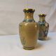 Pair of small cloisonné vases with Japanese polychrome decoration
