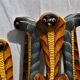 Old oriental mask - carved wood - sri lanka - hand painted