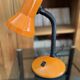 Lampe articulée orange, années 80-90