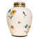 Art Deco vase by Louis Dage, frosted enamel and hand-painted floral decoration, years.