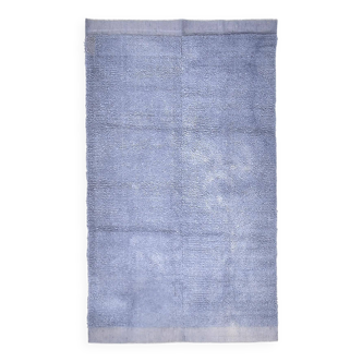 Tapis turc vintage fait main bleu ciel 4x7 134x223 cm SK 240773